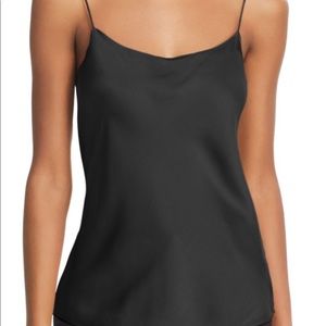 Black silk teah camisole, theory, petite, new